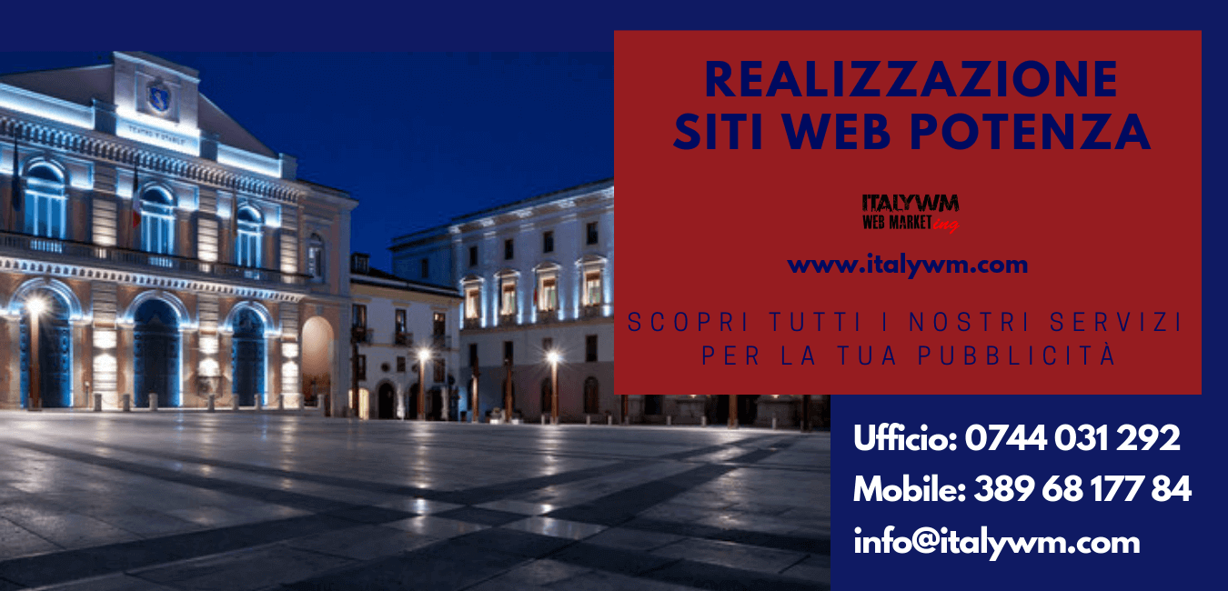 Realizzazione siti web Potenza, Italy Web Marketing ☎ 0744 031292 ... siti internet Potenza o ecommerce, social media marketing, grafica, pubblicità online