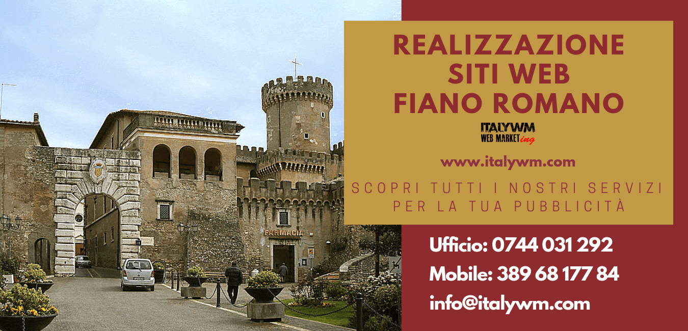 Realizzazione siti web Fiano Romano Roma italy web marketing