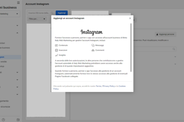 Aggiungere account Instagram BMF Italy WM