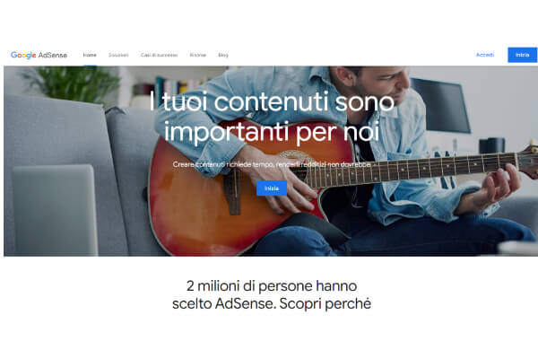 Interfaccia adsense IWM