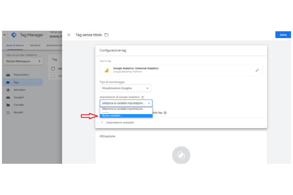 nuova variabile Google Tag Manager IWM nuova variabile Google Tag Manager IWM