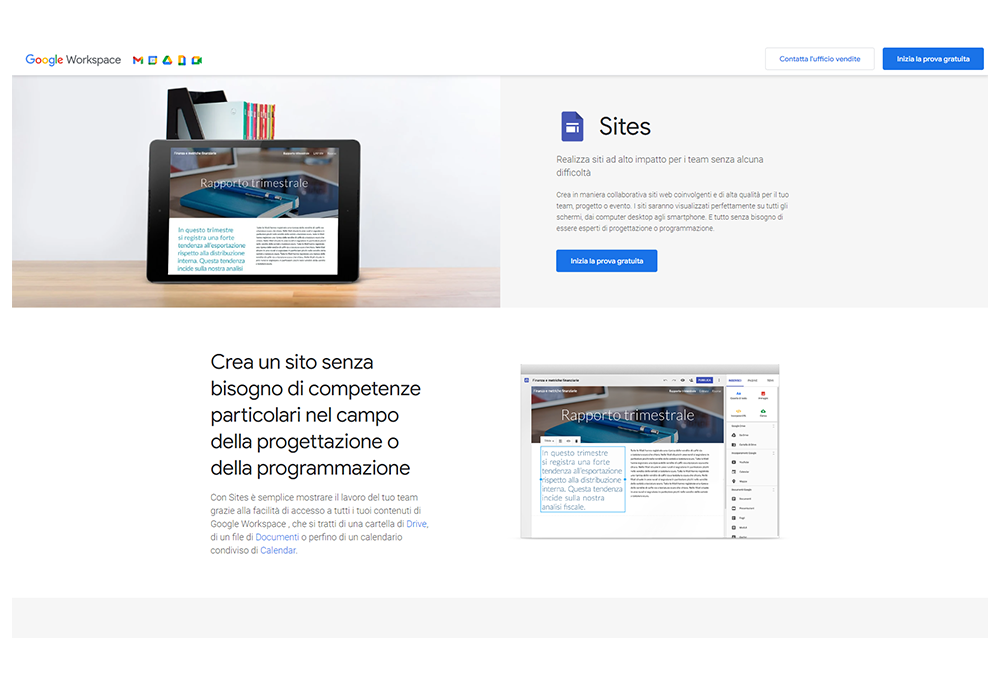 Creare sito web con Google